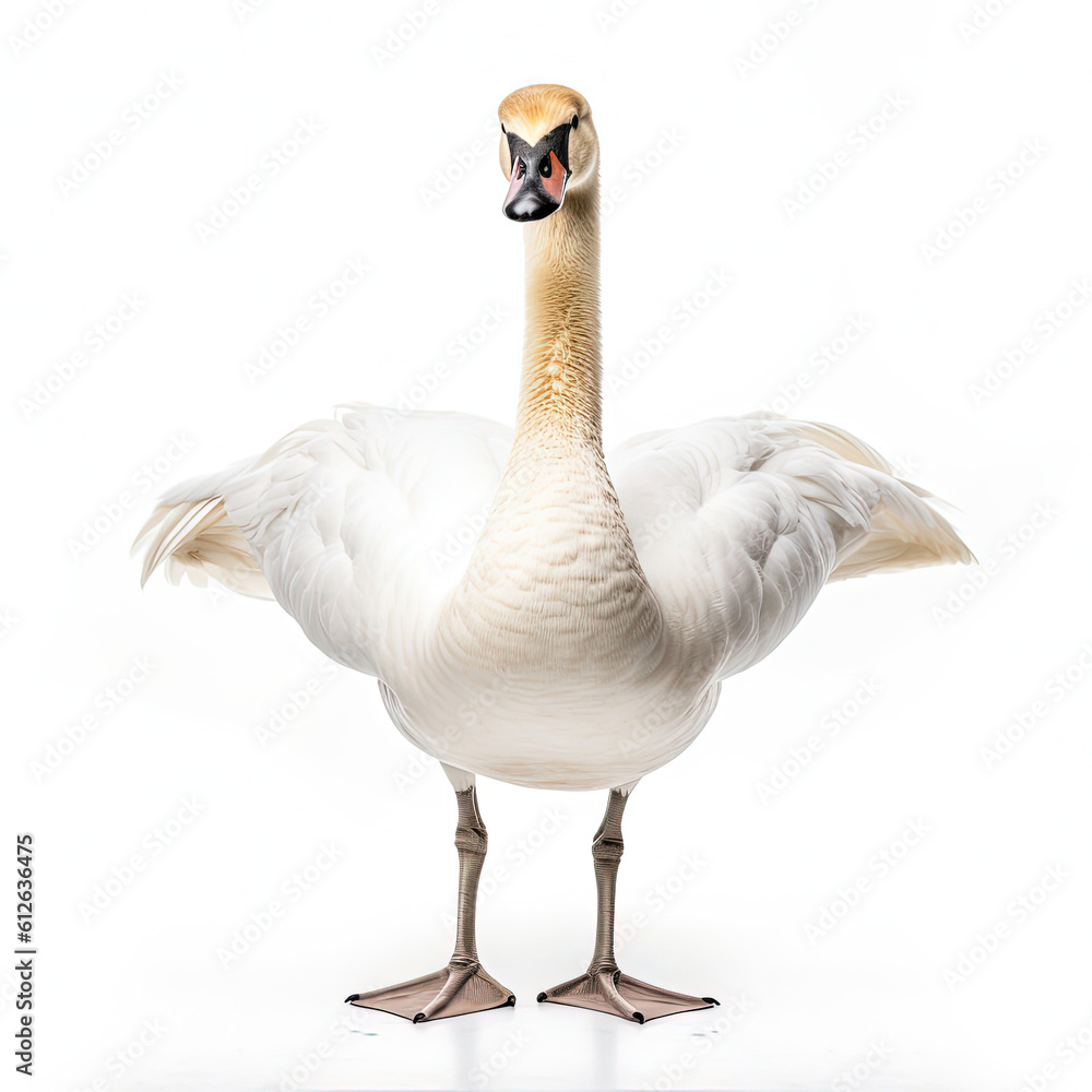 Fototapeta premium Swan (Cygnus olor) standing on one leg