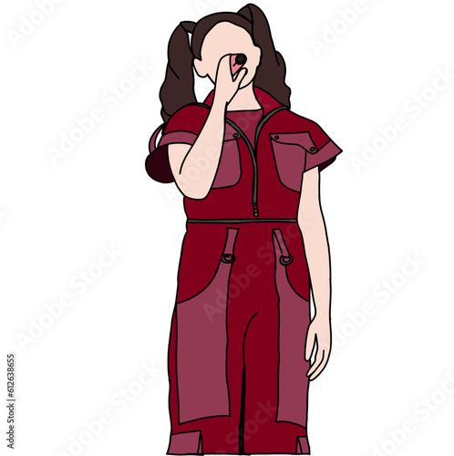 Billede på lærred Illustration vector of Kpop fashion stage