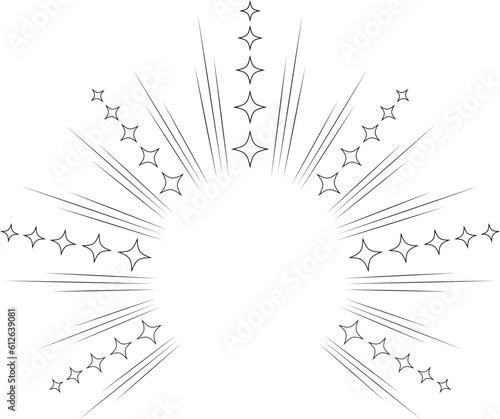 キラキラした光の輝きを表現したベクターイラスト