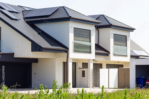 modern house facade entrance area