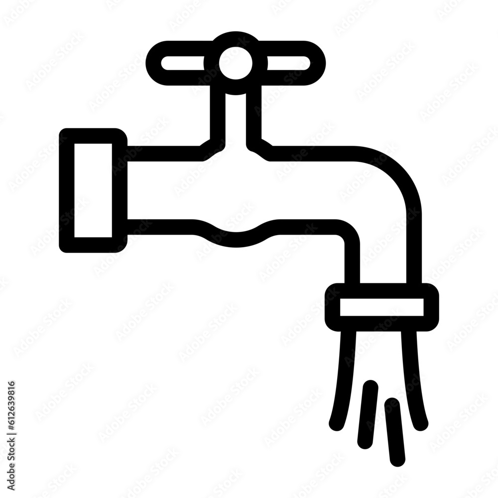 faucet line icon faucet line icon