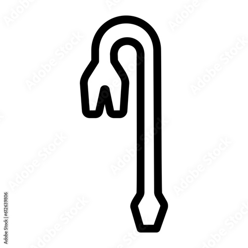 crowbar line icon
