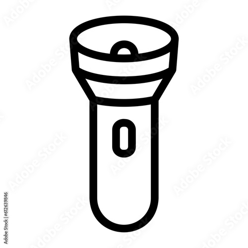 flashlight line icon