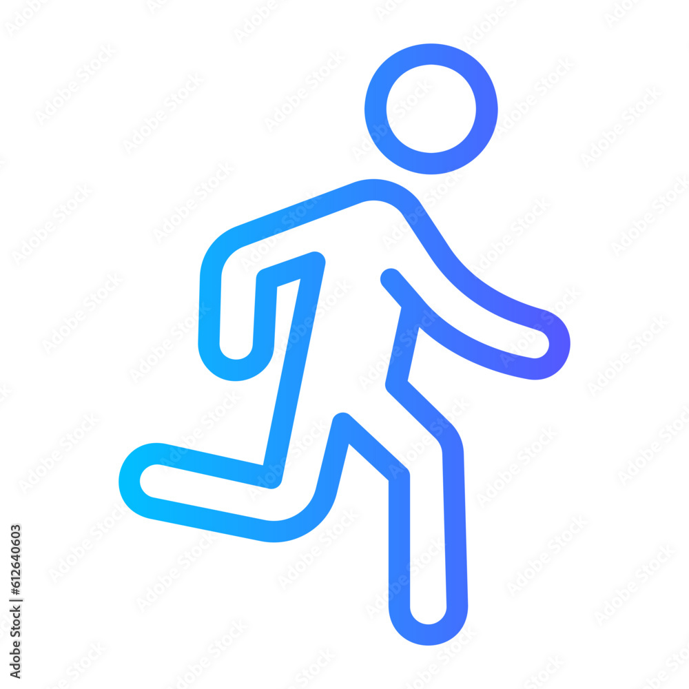 run gradient icon run gradient icon