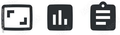 Set of 3 icons Actions. Modern thin line icons. Set Quality icon. Linear icons set. Big UI icon set in a flat design. UI and UX