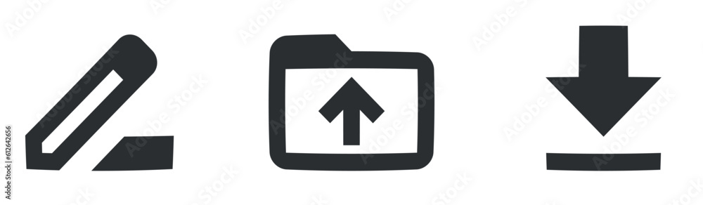 Set of 3 icons Actions. Line icons collection. Simple Set. for mobile and web. Big UI icon set in a flat design. UX UI Set of 3 icons Actions. Line icons collection. Simple Set. for mobile and web. Big UI icon set in a flat design. UX UI