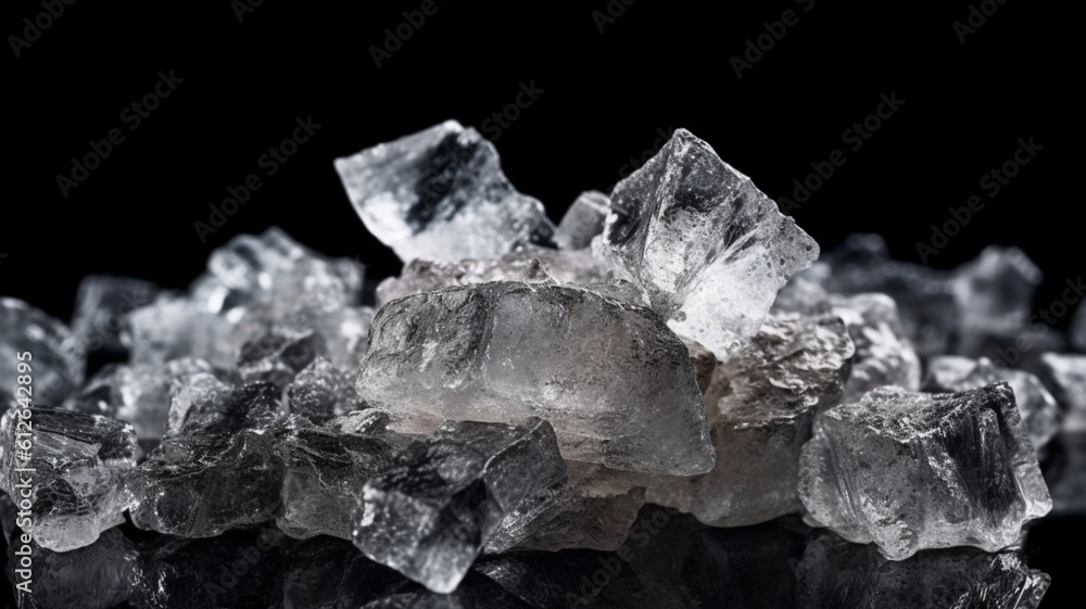 crystals on black background
