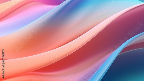 Abstract wavy lines liquid rainbow color style