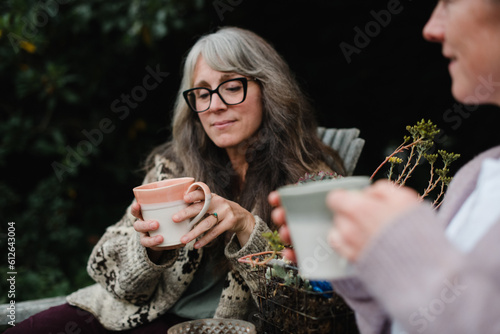 Backyard garden party photo