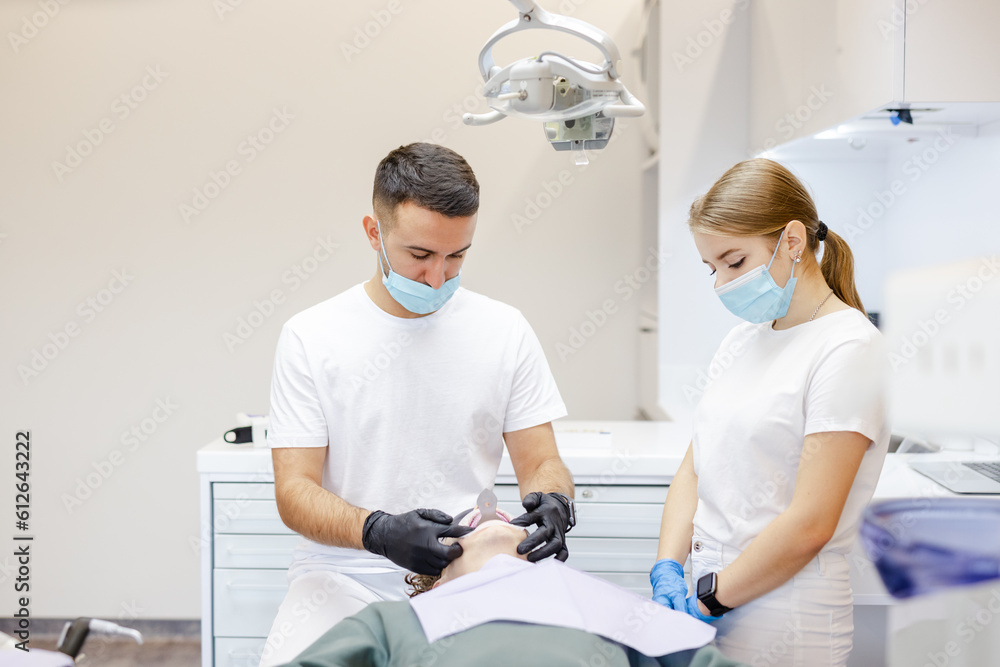Dental cast preparation. Medical procedure. DMD. Equipment. Clinic Dental cast preparation. Medical procedure. DMD. Equipment. Clinic