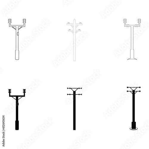 power pole icon vector illustration
