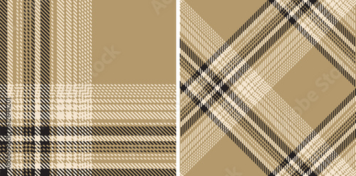 Plaid seamless vector tartan patterns set.