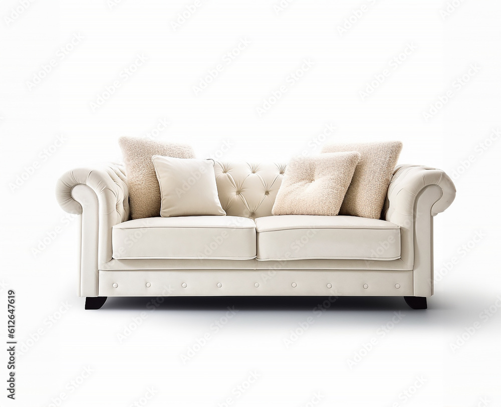 comfortable sofas on white background. Furniture for modern room interior,Ai Generative comfortable sofas on white background. Furniture for modern room interior,Ai Generative