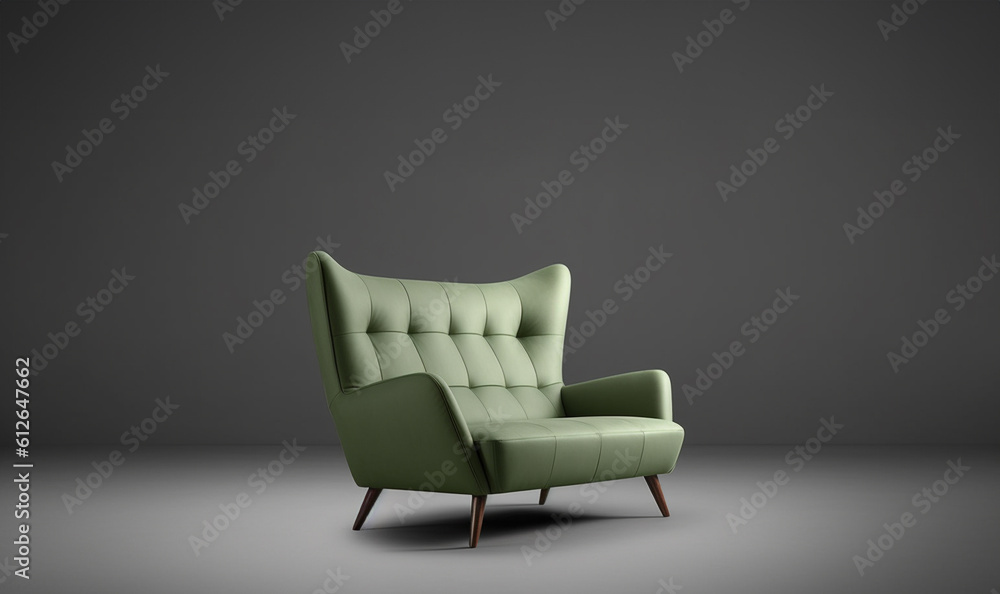 Modern cozy sofa in living room interior design Empty Wall Copy Space, Ai Generatetive Modern cozy sofa in living room interior design Empty Wall Copy Space, Ai Generatetive