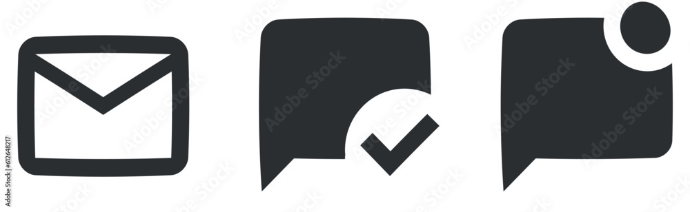 Set of 3 icons Communication. Line icons collection. Outline isolated signs. Linear symbols set. Big UI icon set. UX UI Set of 3 icons Communication. Line icons collection. Outline isolated signs. Linear symbols set. Big UI icon set. UX UI