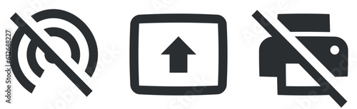 Set of 3 icons Communication. Creative business solutions icon set. Outline isolated signs. for mobile and web. Big UI icon set in a flat design. UX UI