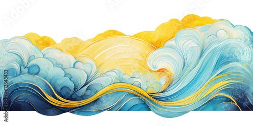 Sky, sun and clouds. Digital painting by Vita