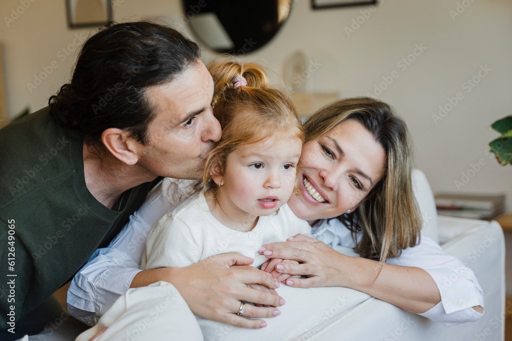 Affectionate Family Portrait At Home Affectionate Family Portrait At Home