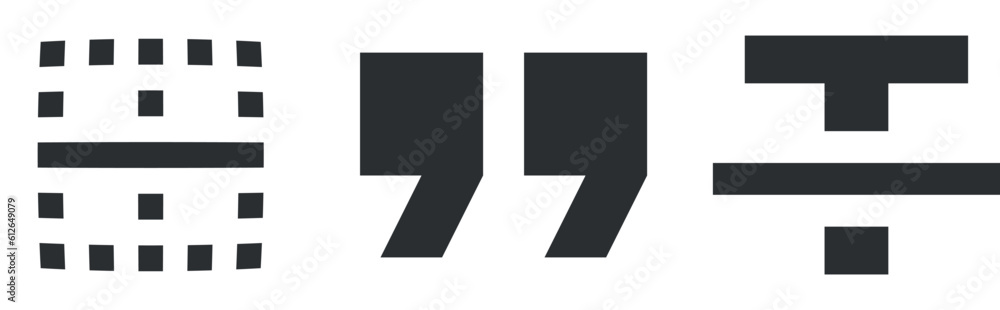 Set of 3 icons Editor. Line icons collection. Outline isolated signs. for mobile and web. Big UI icon set in a flat design. UX UI Set of 3 icons Editor. Line icons collection. Outline isolated signs. for mobile and web. Big UI icon set in a flat design. UX UI