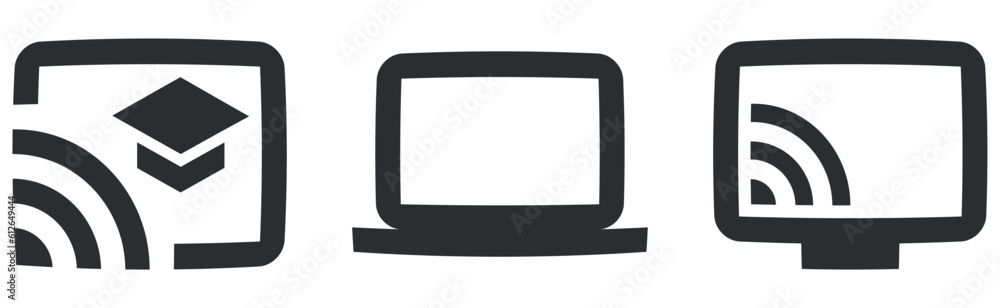 Set of 3 icons Hardware. Vector collection thin line Web icon. Simple Set. for mobile and web. Big UI icon set. UX UI Set of 3 icons Hardware. Vector collection thin line Web icon. Simple Set. for mobile and web. Big UI icon set. UX UI