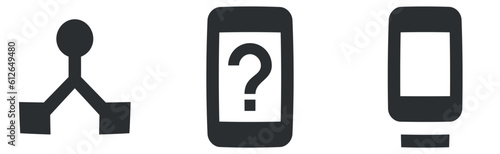 Set of 3 icons Hardware. A set vector icons. Simple Set. for mobile and web. Big UI icon set in a flat design. Vector illustration