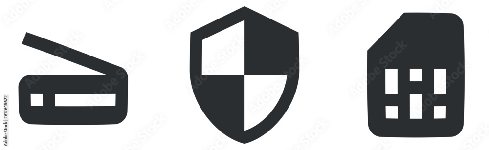 Set of 3 icons Hardware. Vector illustration of thin line icons. Set Quality icon. for mobile and web. Big UI icon set. UI and UX Set of 3 icons Hardware. Vector illustration of thin line icons. Set Quality icon. for mobile and web. Big UI icon set. UI and UX