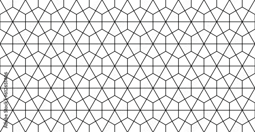 Fototapeta premium Mix hexagon and diamond pavement texture. Wall and floor tiles pattern. Digital backdrop idea.