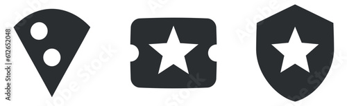 Set of 3 icons Maps. A set vector icons. Set Quality icon. Linear symbols set. Big UI icon set. UI and UX