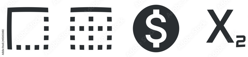 Set of 4 icons Editor. Vector collection thin line Web icon. Simple Set. Linear icons set. Big UI icon set. UI and UX Set of 4 icons Editor. Vector collection thin line Web icon. Simple Set. Linear icons set. Big UI icon set. UI and UX