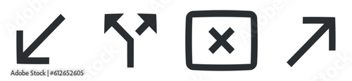 Set of 4 icons Communication. A set vector icons. modern trend in the style. Linear icons set. Big UI icon set. UI and UX