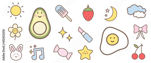 Bold Outline Kawai Icon 1