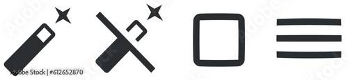 Set of 4 icons Image. Modern thin line icons. modern trend in the style. Linear symbols set. Big UI icon set. Vector illustration