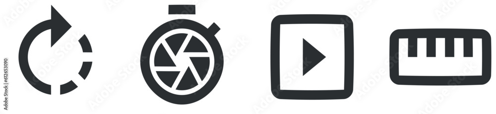 Set of 4 icons Image. Vector collection thin line Web icon. Set Quality icon. Linear symbols set. Big UI icon set in a flat design. UX UI Set of 4 icons Image. Vector collection thin line Web icon. Set Quality icon. Linear symbols set. Big UI icon set in a flat design. UX UI