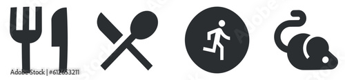 Set of 4 icons Maps. Vector illustration of thin line icons. modern trend in the style. for mobile and web. Big UI icon set. UI and UX