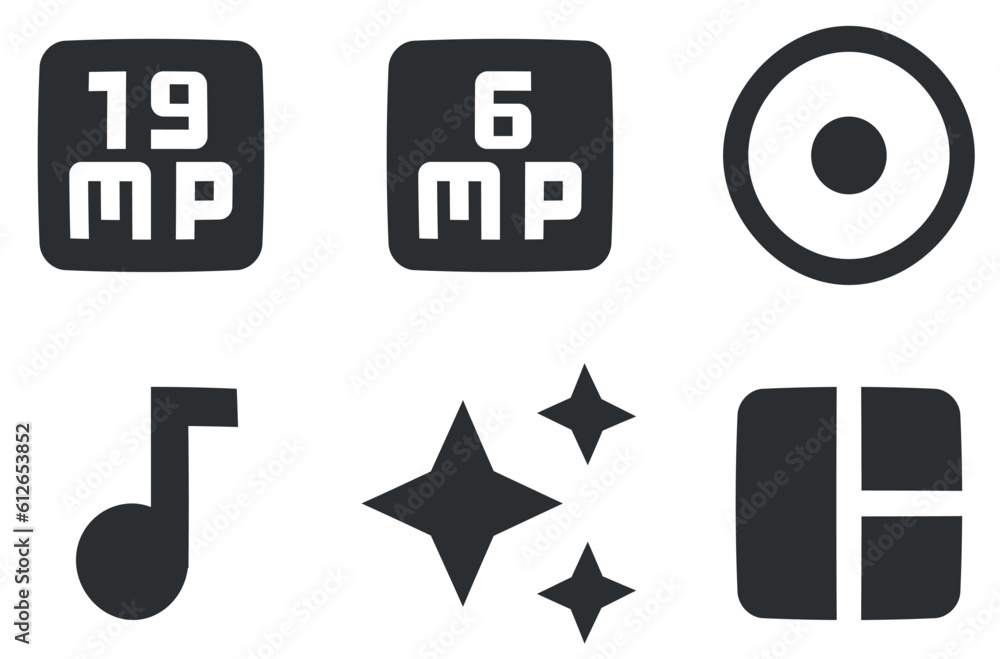 Set of 6 icons Image. Vector illustration of thin line icons. Simple Set. for mobile and web. Big UI icon set. UX UI Set of 6 icons Image. Vector illustration of thin line icons. Simple Set. for mobile and web. Big UI icon set. UX UI