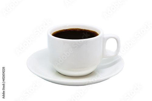 Hot coffee cup isolated transparent background. PNG image