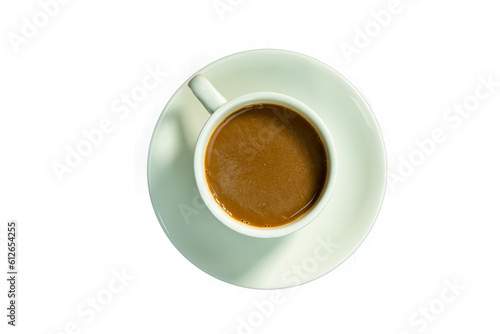 Cup of coffee over transparent background. PNG image