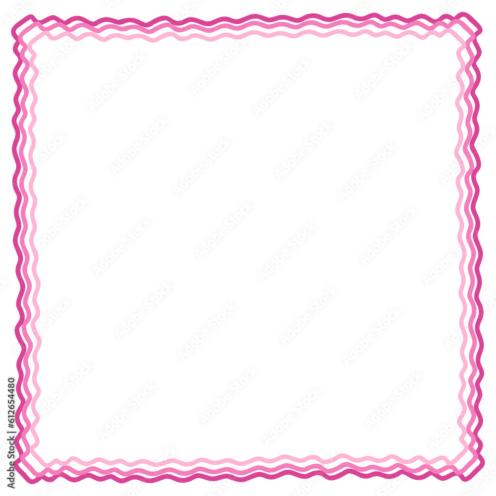 Pink Frame Square Scribble Box Doodle Drawing Border Pink Frame Square Scribble Box Doodle Drawing Border