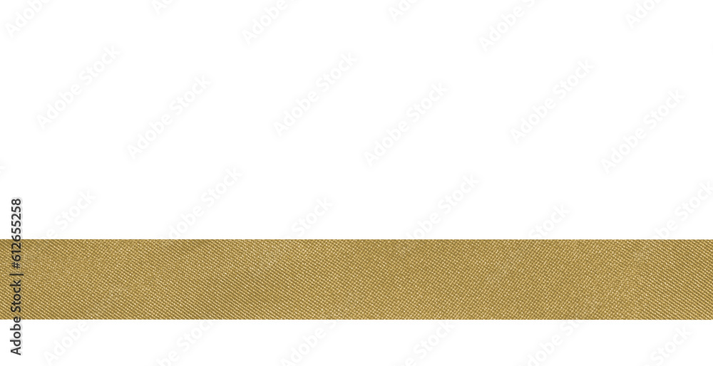 golden ribbon straight shape on transparent background, PNG image. golden ribbon straight shape on transparent background, PNG image.