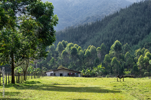 Typical Colombian rural house photo