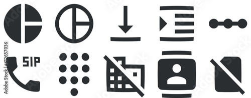 Set of 10 icons Text Editor. Creative business solutions icon set. modern trend in the style. Linear icons set. Big UI icon set in a flat design. UI and UX