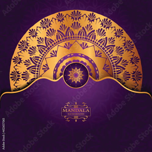 Luxury gold arabesque pattern in mandala background arabic islamic east style premium vector