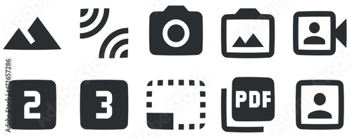 Set of 10 icons Image. Creative business solutions icon set. Simple Set. for mobile and web. Big UI icon set. Vector illustration