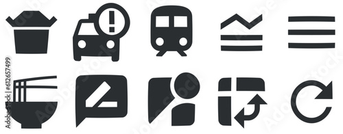 Set of 10 icons Maps. Creative business solutions icon set. modern trend in the style. Linear icons set. Big UI icon set in a flat design. Vector illustration