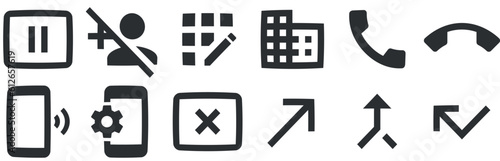 Set of 12 icons Editor. A set vector icons. modern trend in the style. Linear icons set. Thin filled icons pack. UI and UX