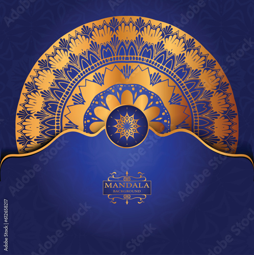Luxury gold arabesque pattern in mandala background arabic islamic east style premium vector premium
