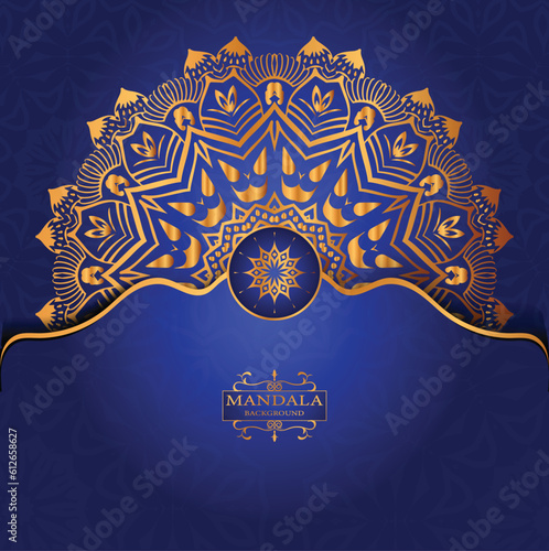 Luxury gold arabesque pattern in mandala background arabic islamic east style premium vector premium
