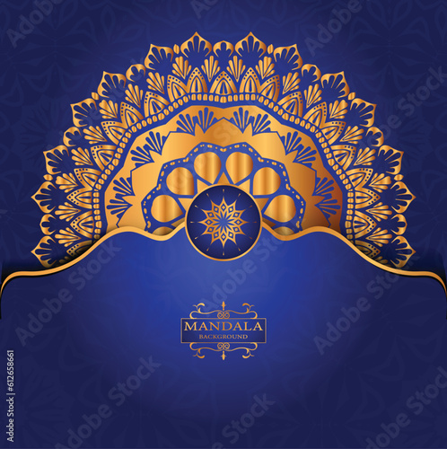 Luxury gold arabesque pattern in mandala background arabic islamic east style premium vector premium
