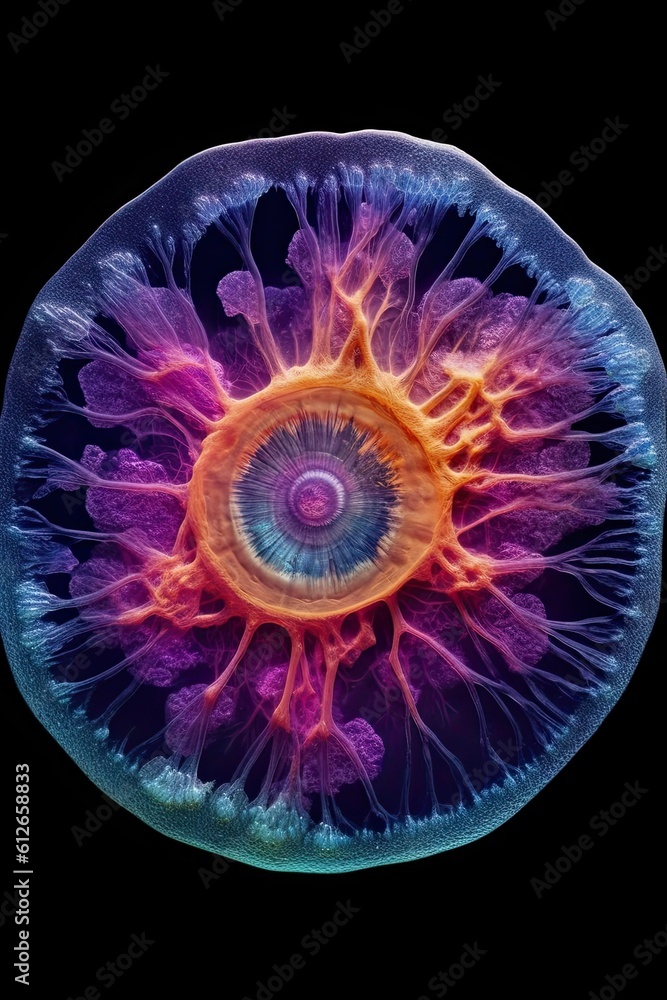 Virus in the water. AI generated art illustration. Virus in the water. AI generated art illustration.