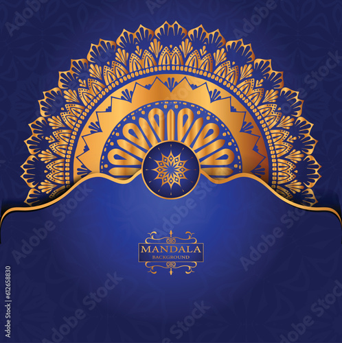 Luxury gold arabesque pattern in mandala background arabic islamic east style premium vector premium
